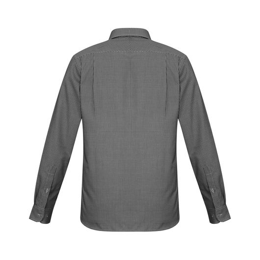 Mens Ellison Long Sleeve Shirts Black Back